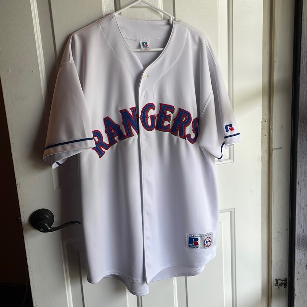 Texas Ranger Baseball Russell Athletic Genuine Game Jersey. Button up Jersey XL